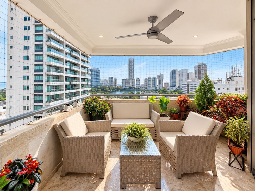 VENDO EN CARTAGENA EXCLUSIVO APARTAMENTO EN BOCAGRANDE CON VISTA