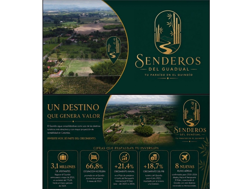VENDO LOTES CAMPESTRES MUY CERCA AL PARQUE DEL CAFÉ - 1