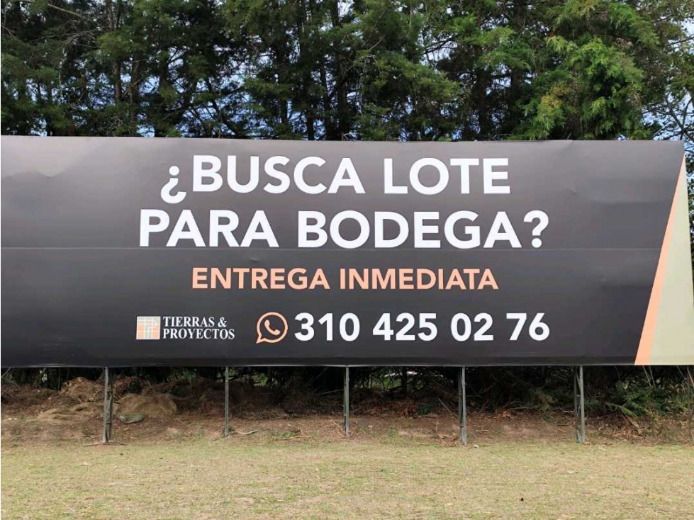 Vendo lotes para bodega en parque empresarial en Rionegro