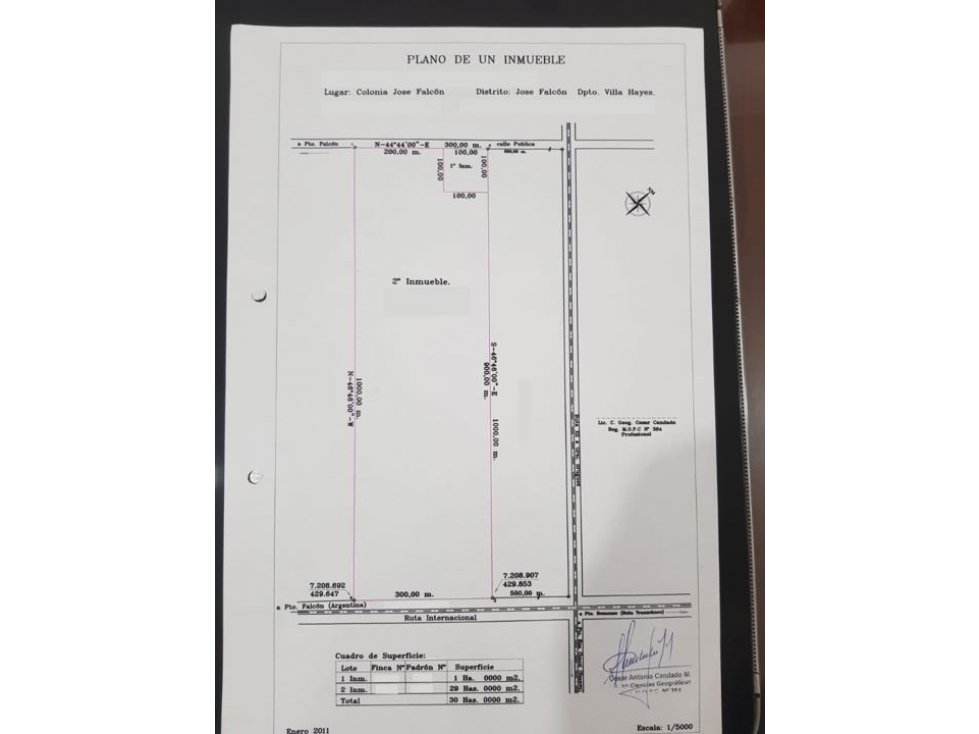 VENDO TERRENO DE 20 HAS EN CHACO I SOBRE RUTA - 1