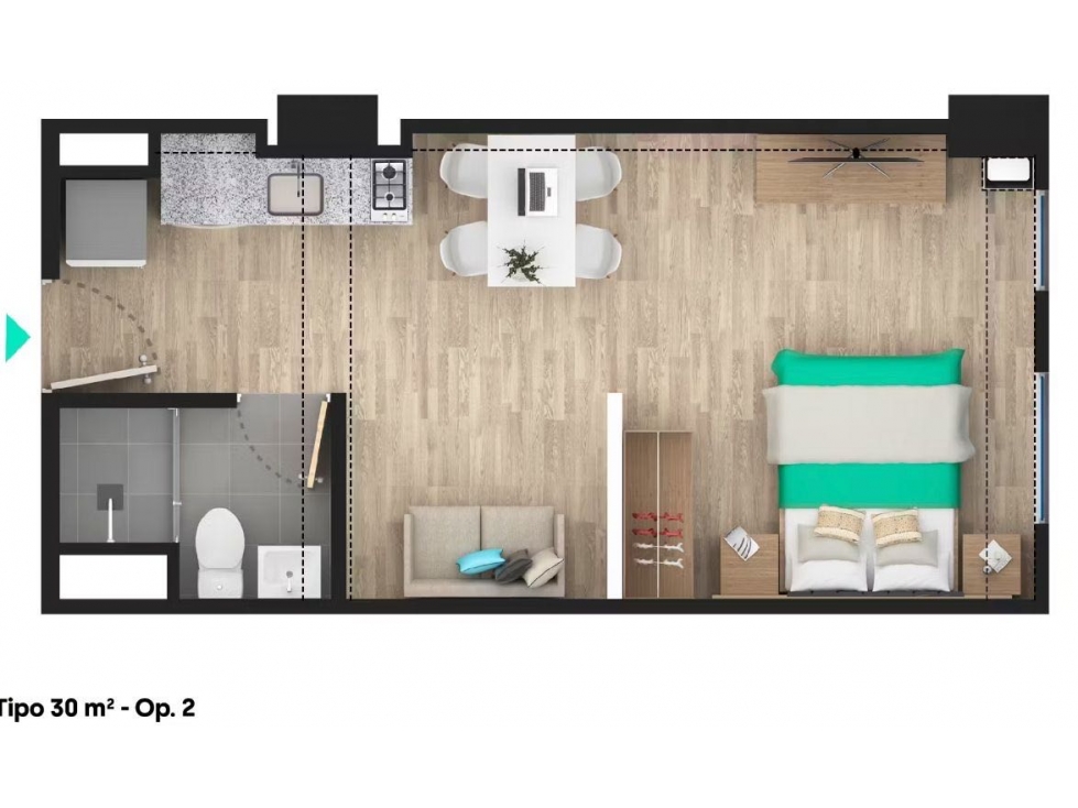 Venta apartaestudio cesión derechos Inter 13-33 Bogota — foto 3