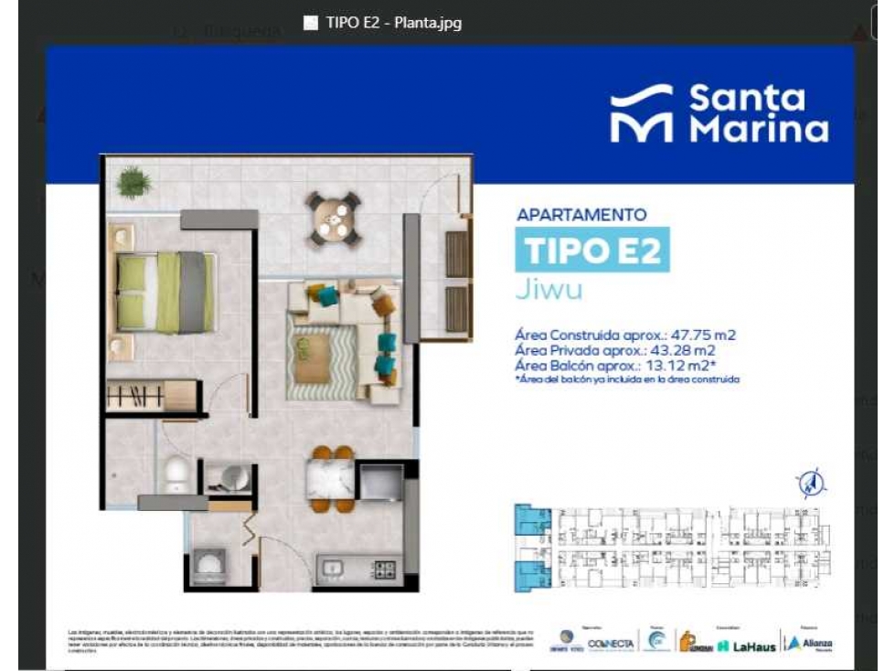 Venta apartaestudio santa marina santa marta torre Jiwu 4119 — foto 4