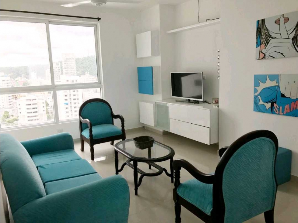 VENTA APARTAMENTO DE 2 ALCOBAS EDIFICIO LUNA DEL MAR MANGA CARTAGENA — foto 2