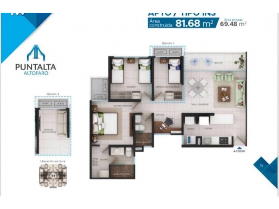 VENTA APARTAMENTO EN PUNTAALTA ALTOFARO CAMPESTRE CARTAGENA — foto 2