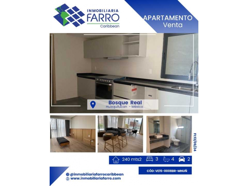 VENTA APARTAMENTO HUIXQUILUCAN MÉXICO VE15-0008BR-MNUÑ - 1