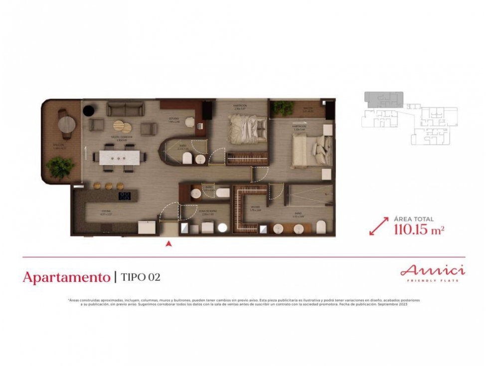 VENTA APARTAMENTO LALINDE CESIÓN DE DERECHOS. EL POBLADO. MEDELLÍN — foto 4
