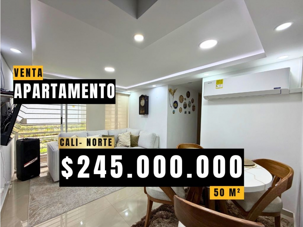 VENTA APARTAMENTO NORTE DE CALI GRAN VÍA - TC - WC9780170