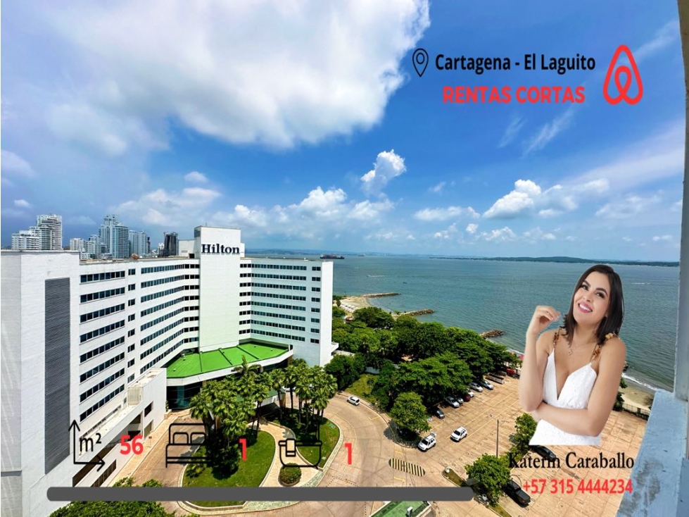 APARTAMENTO EN VENTA EN CARTAGENA PARA RENTAS CORTAS CON VISTA AL MAR — foto 2