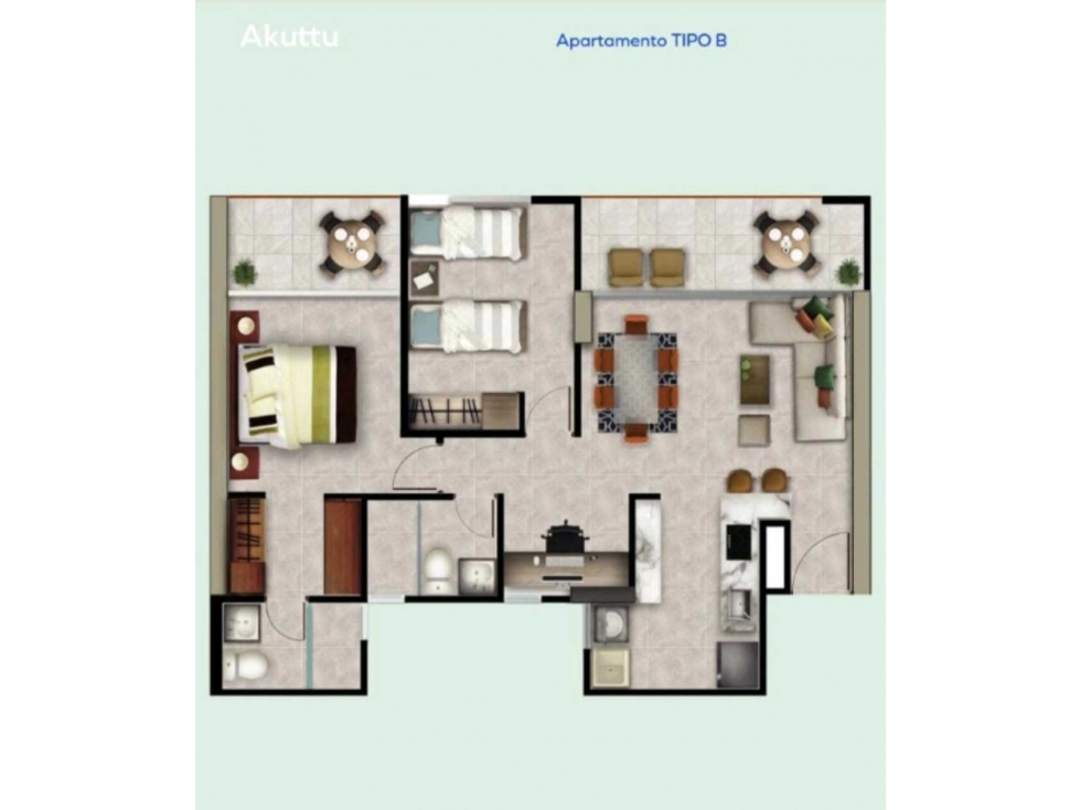 Venta apartamento santamarina Akuttu Santa Marta Tipo B Torre 2