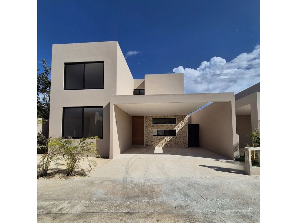 Venta casa nueva en privada con 4 recámaras Cholul Mérida Yucatán