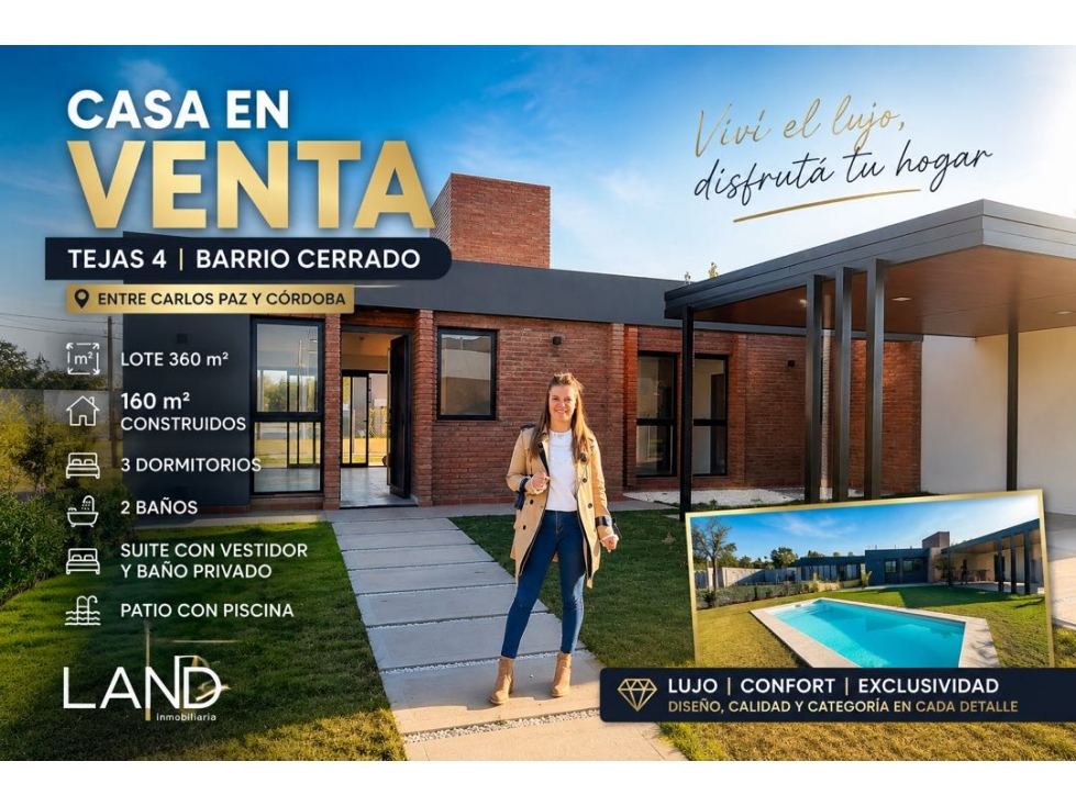 VENTA CASA TEJAS 4 BARRIO CERRADO