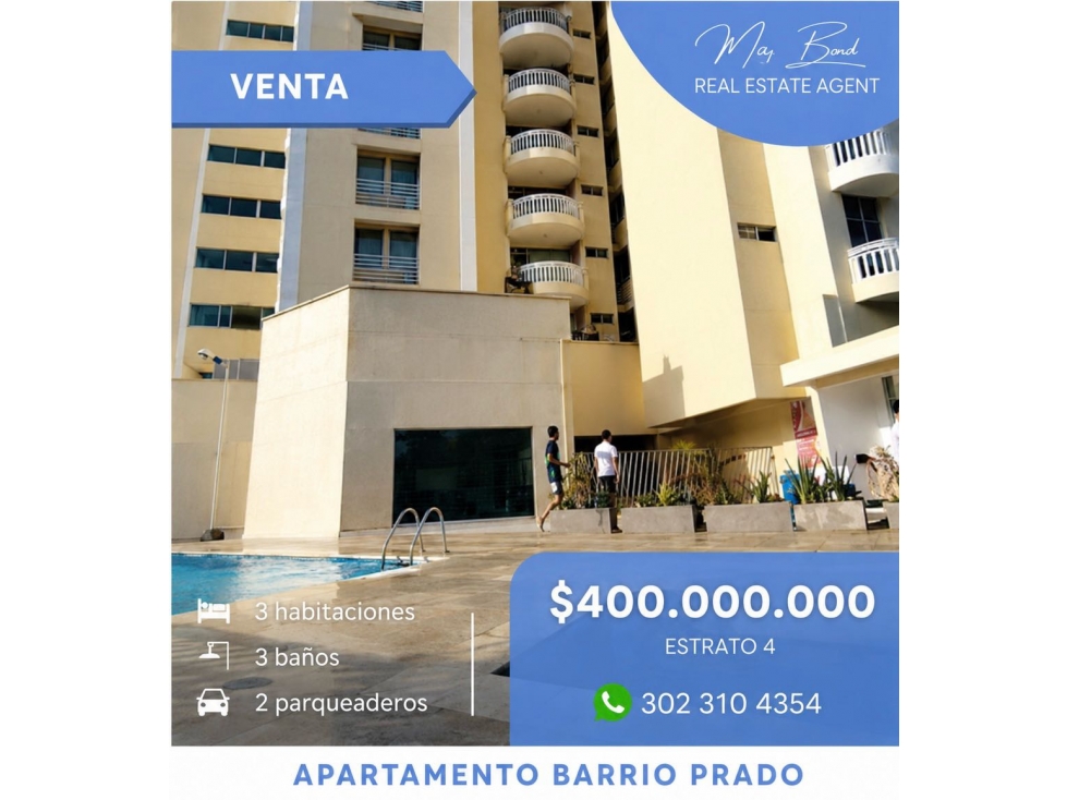 VENTA DE APARTAMENTO BARRIO PRADO