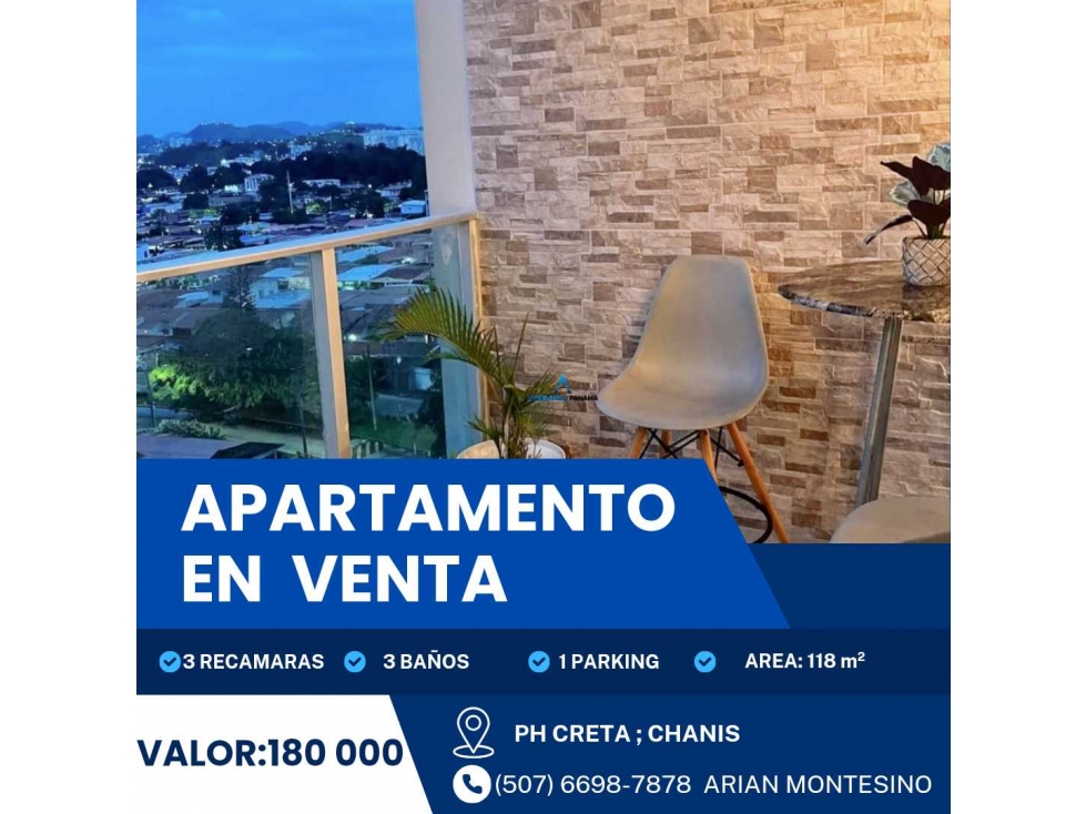 VENTA DE APARTAMENTO EN CHANIS