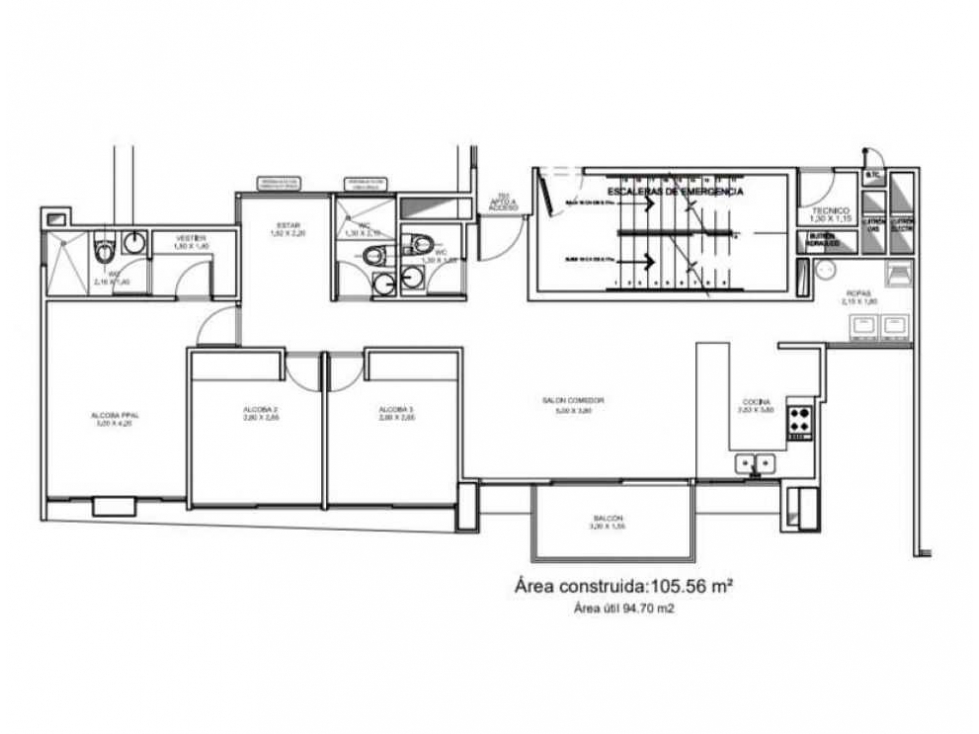 VENTA DE APARTAMENTO PARA ESTRENAR EN LA LOMA DE LAS BRUJAS. — foto 3