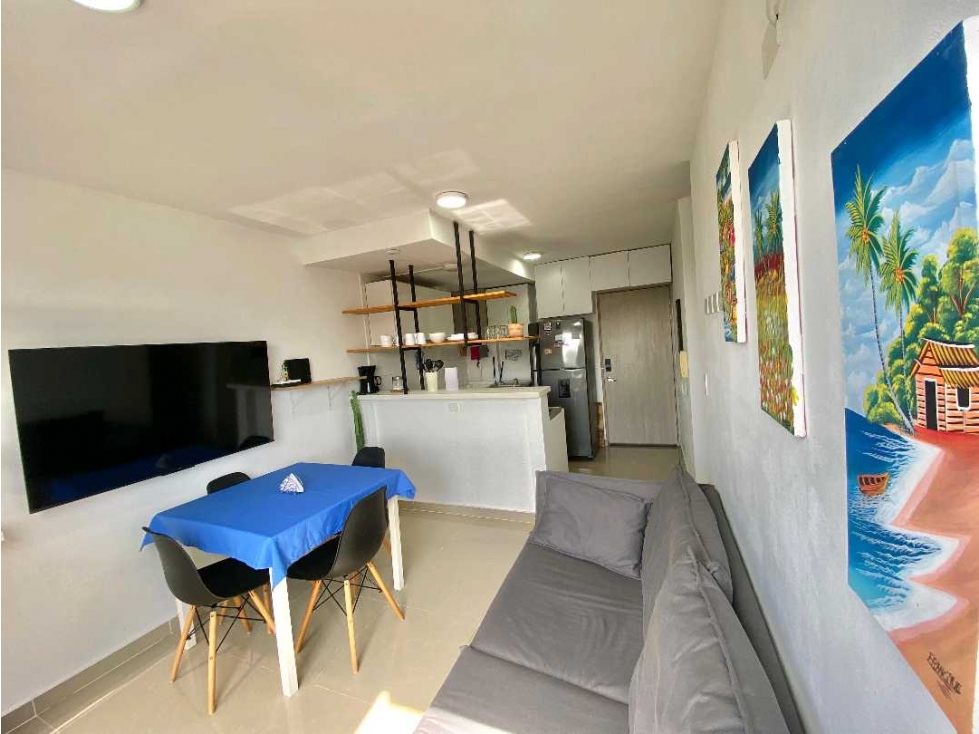 VENTA DE APARTAMENTO TURISTICO DE DOS ALCOBAS Y COMPLETAMENTE AMOBLADO - 1