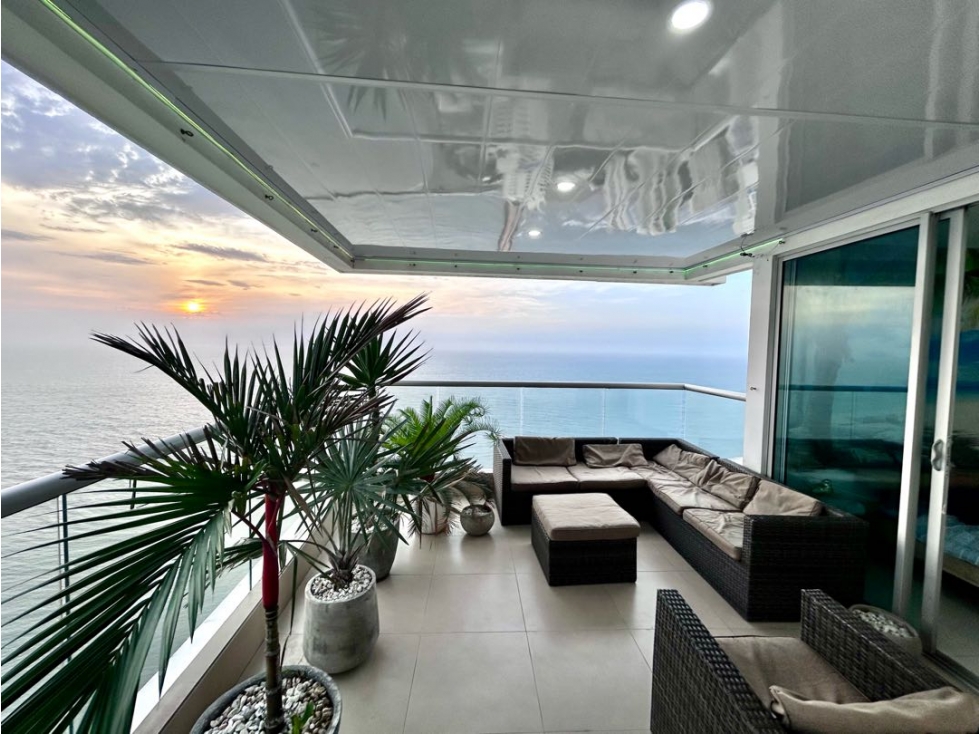Venta de apartamento turístico amoblado.Piso alto edificio Palmetto