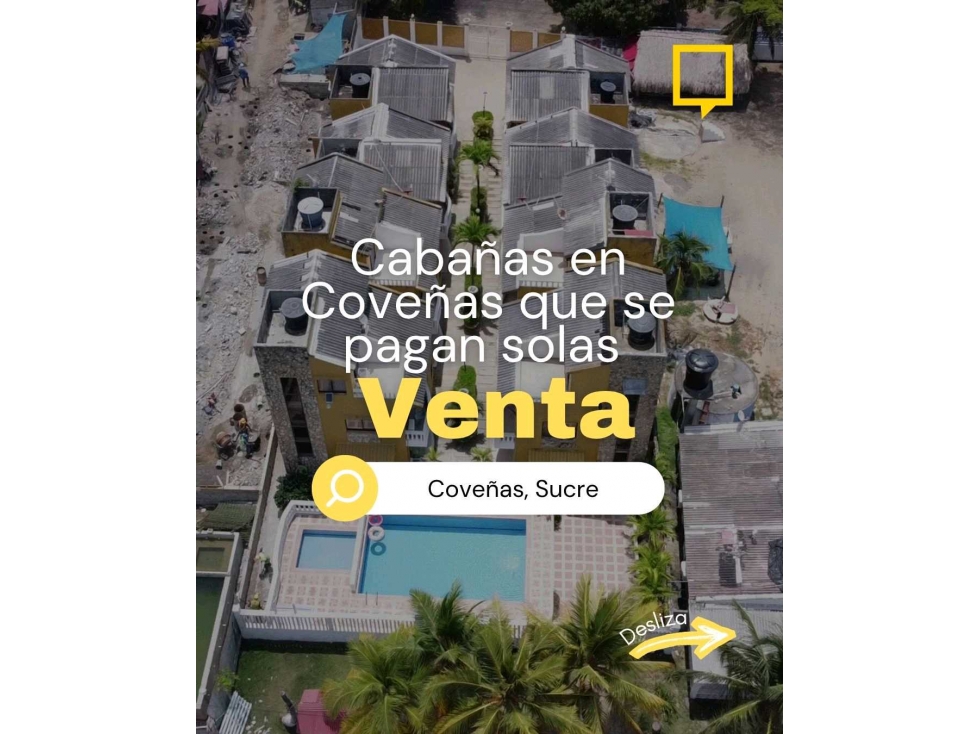 Venta de cabañas en Coveñas