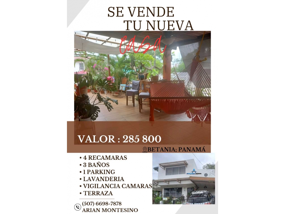 VENTA DE CASA EN.BETANIA - 1