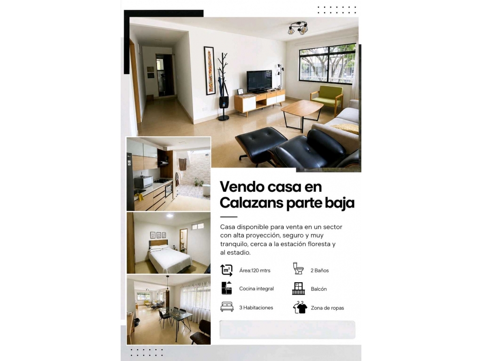 Venta de casa propiedad horizontal en Calasanz parte baja