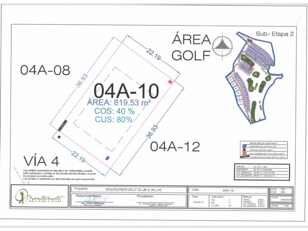 Terreno pendiente negativa en venta Urb. Montecristi Golf Club-Manabí. — foto 3
