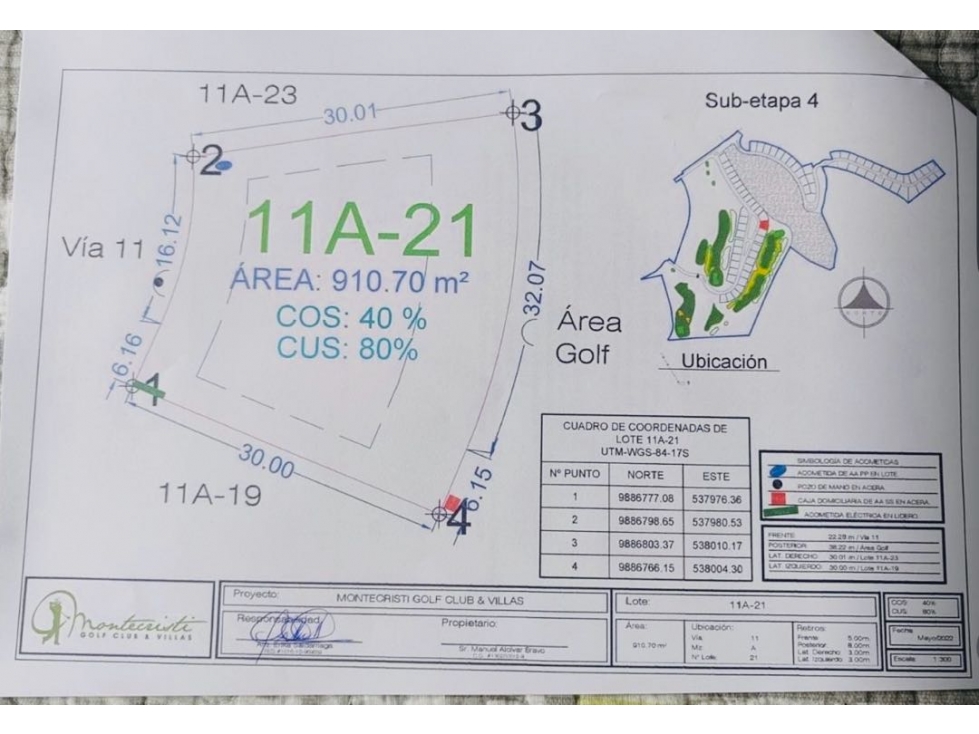 Terreno plano en venta Urb. Montecristi Golf Club-Manabí. — foto 3