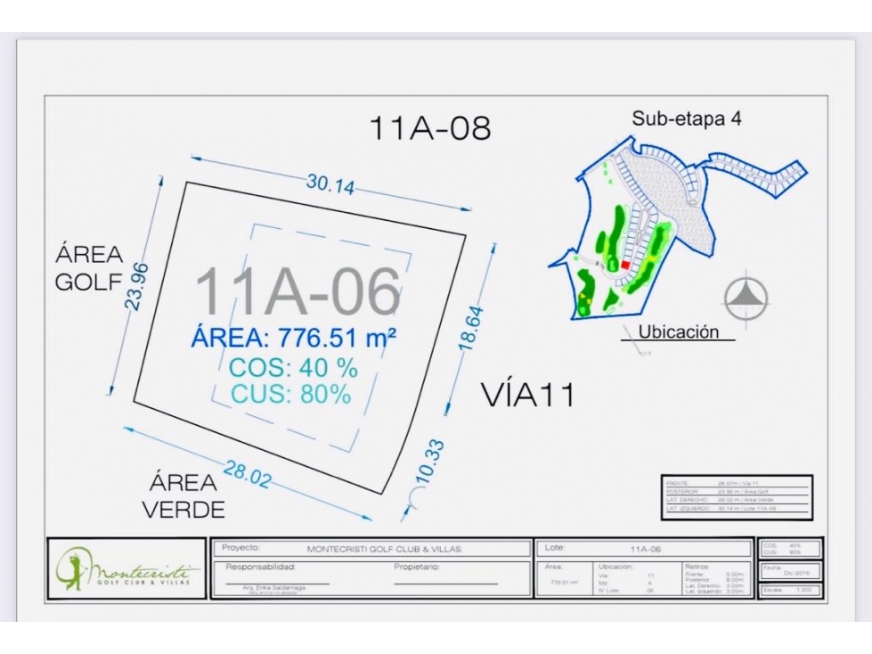 Terreno plano en venta Urb. Montecristi Golf Club-Manabí. — foto 3