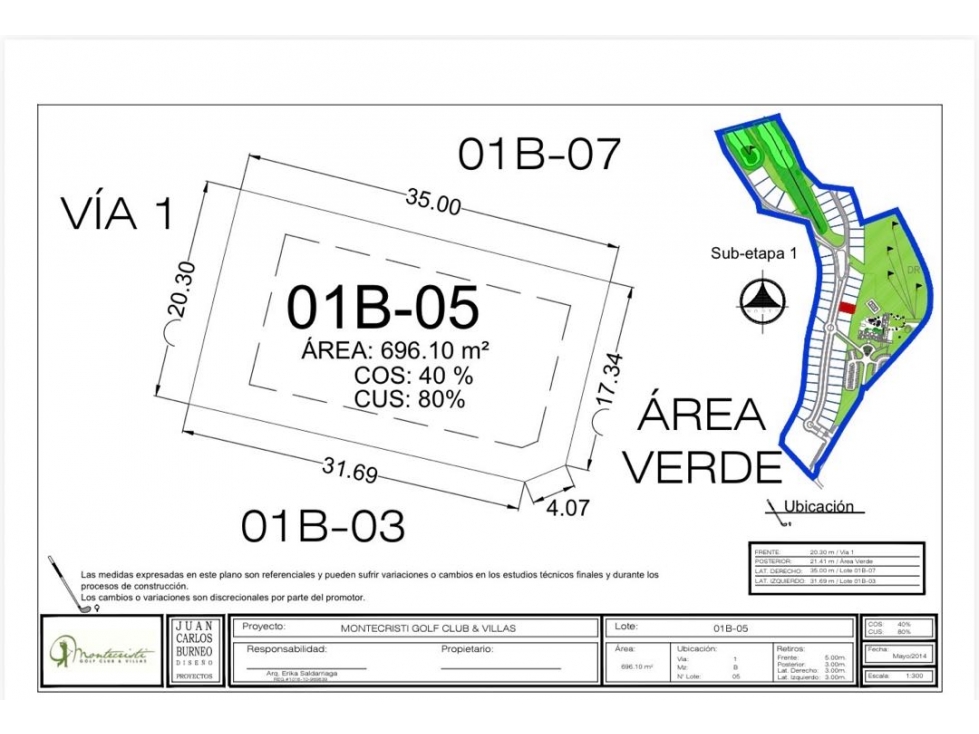 Lote plano de venta en Urb. Montecristi Golf Club-Manabí. — foto 2