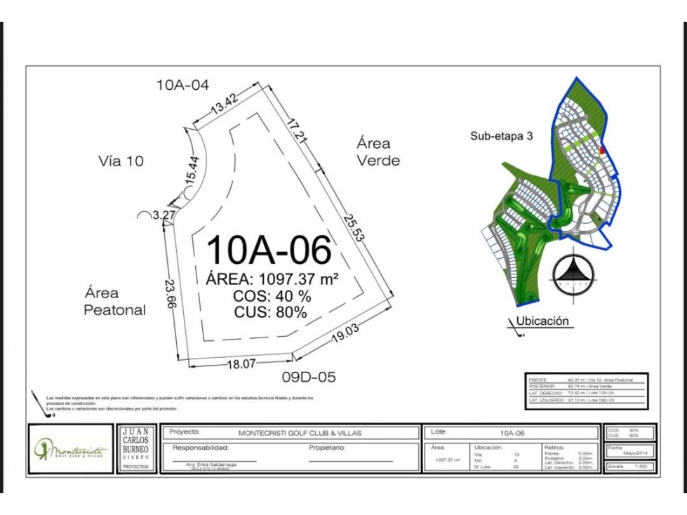 Terreno plano de venta en Urb. Montecristi golf Club-Manabí. — foto 4