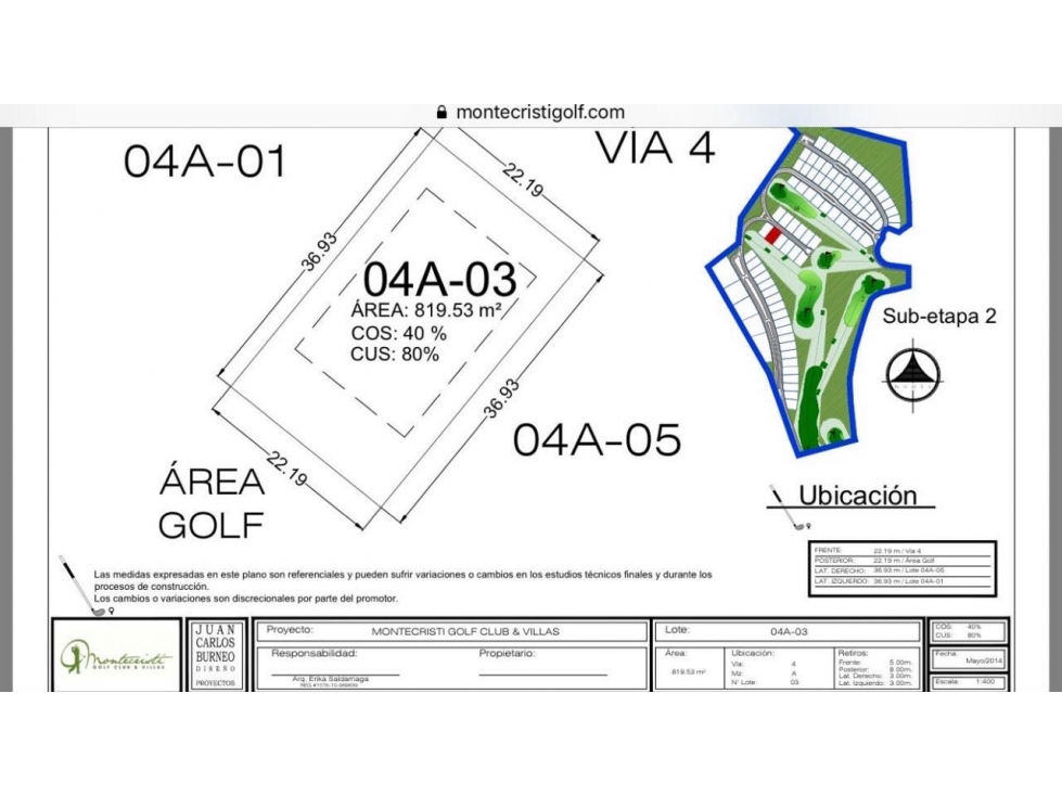 Terreno pendiente positiva de venta en Urb. Montecristi Golf-Manabí. — foto 3