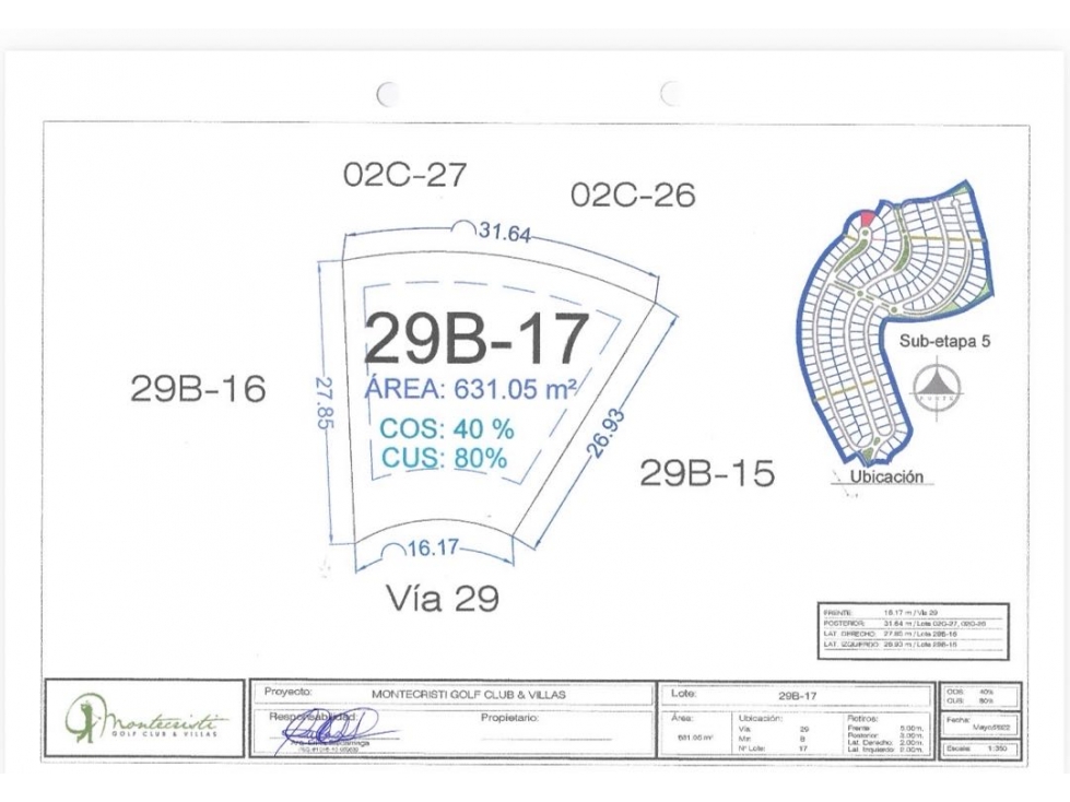Lote pendiente negativa en venta Urb. Montecristi Golf Club-Manabí. — foto 3