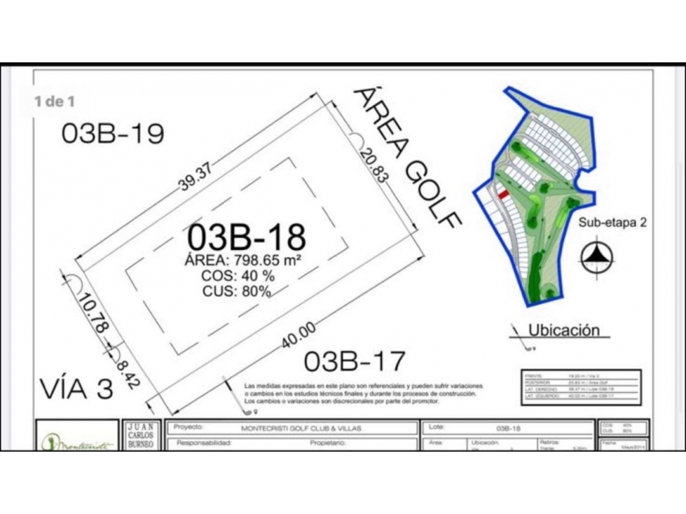 Lote plano en venta Urb. Montecristi Golf Club-Manabí. — foto 3