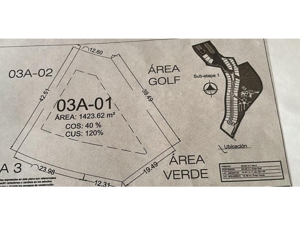 Lote plano de venta en Urb. Montecristi Golf Club-Manabí. — foto 3