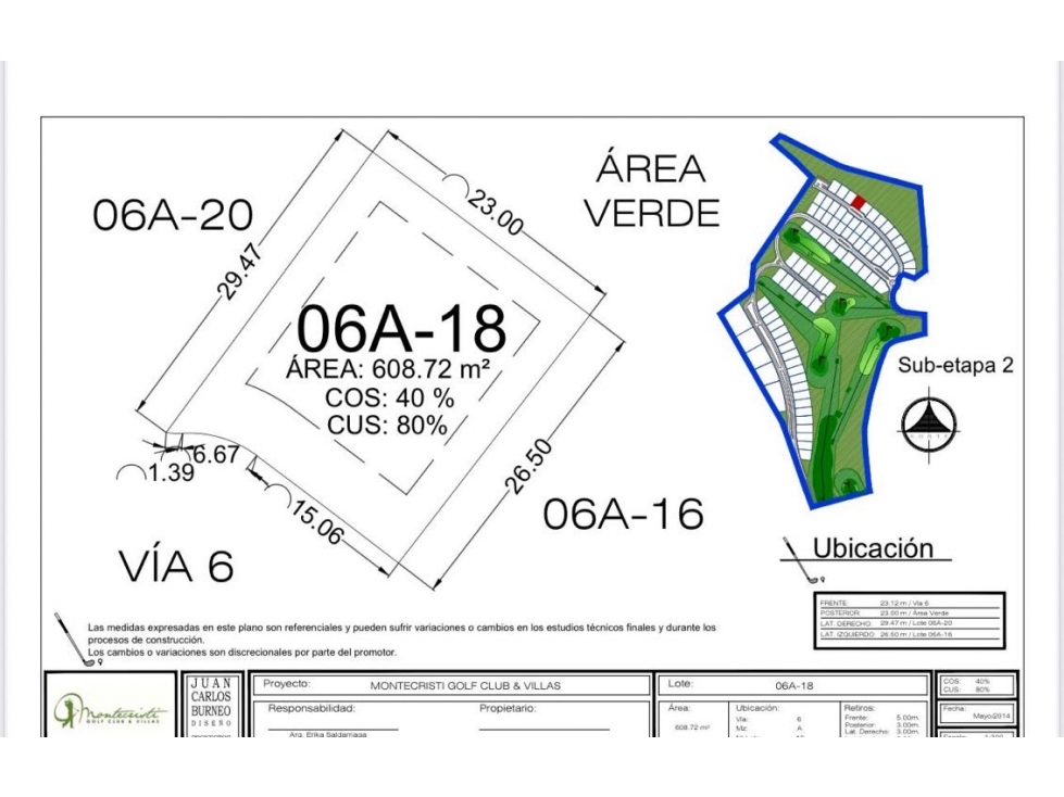 Terreno plano de venta en Urb. Montecristi Golf Club-Manabí. — foto 3