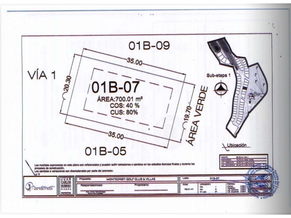 Lote plano en venta Urb. Montecristi Golf Club-Manabí. — foto 3