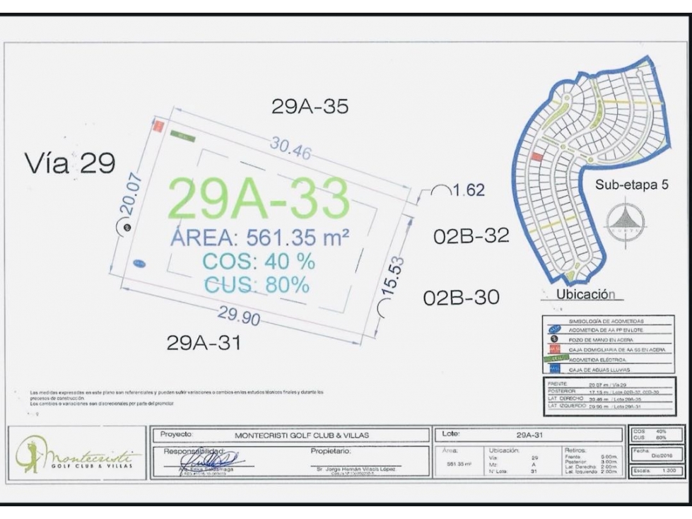 Lote plano de venta Urb. Montecristi Golf Club-Manabí. — foto 3