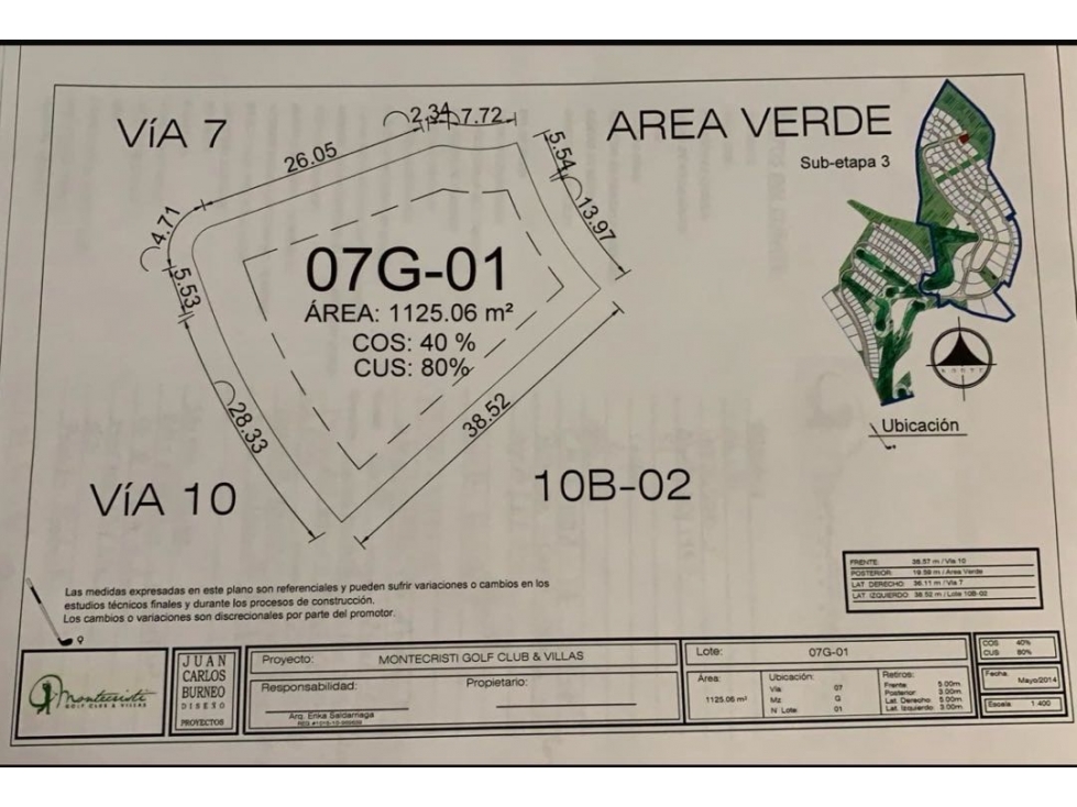 Terreno plano en venta en Urb. Montecristi Golf Club-Manabí. — foto 3
