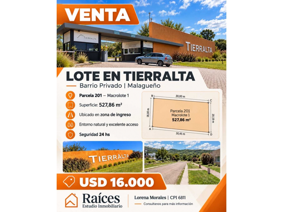 VENTA DE LOTE | TIERRALTA COMARCA SERRANA MALAGUEÑO A MINUTOS DE V
