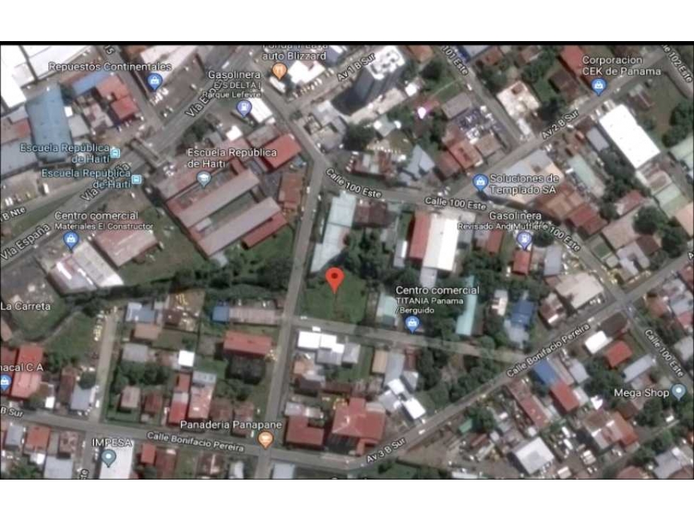 Venta de Terreno de 1,494 metros en Parque Lefevre - 1