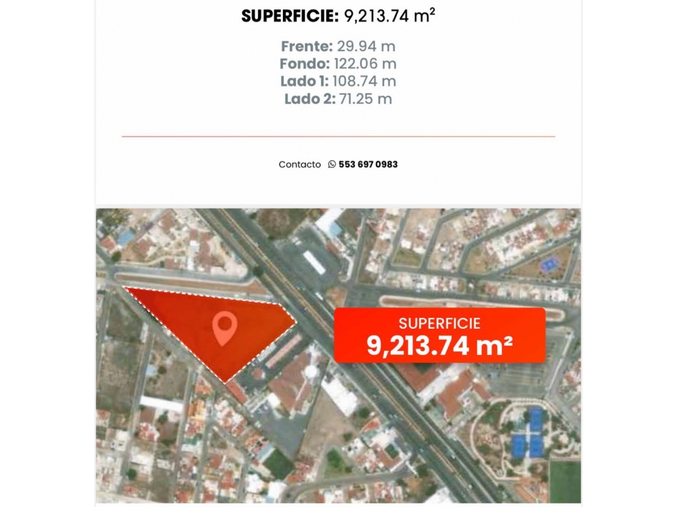 Venta Terreno Comercial Esquina sobre Colosio Pachuca 9214 m2 — foto 3