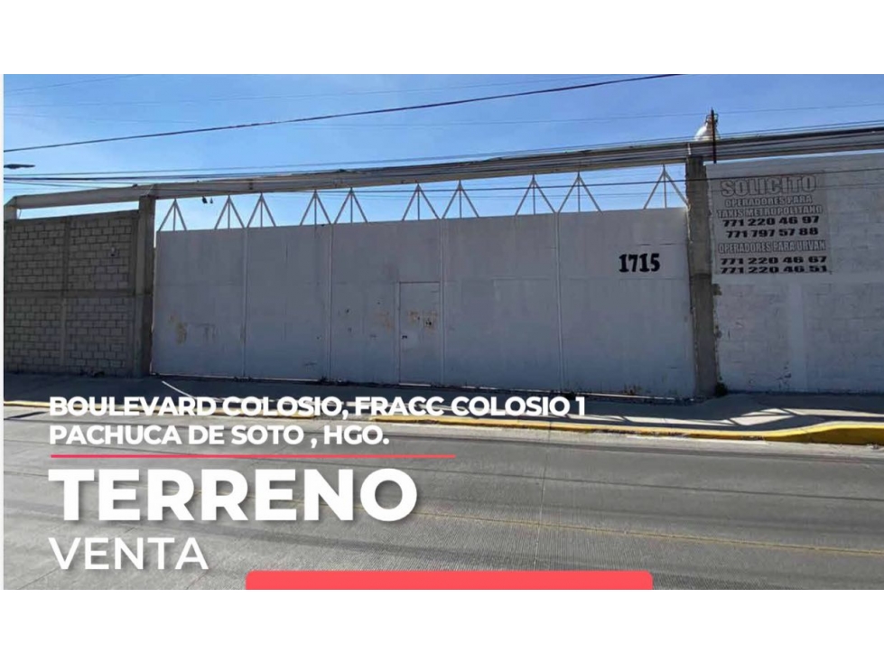 Venta Terreno de Uso Mixto sobre Blvd Luis Donaldo Colosio Pachuca