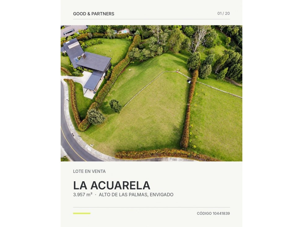 VENTA LOTE EN ALTO PALMAS- LA ACUARELA