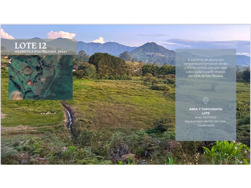 Venta lote en Rionegro de 10.000 m² con quebrada y vista - 1