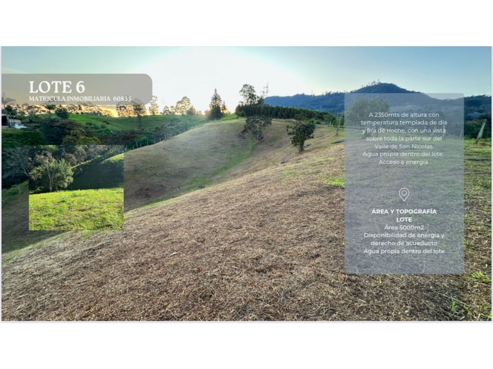 Venta lote en Rionegro de 5.000 m² con derecho de acueducto - 1