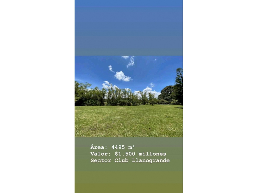 Venta lote Llanogrande / Vilachuaga