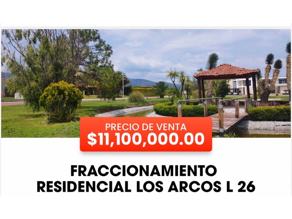 Venta Terreno Residencial en Fracc Los Arcos Pachuca - 1