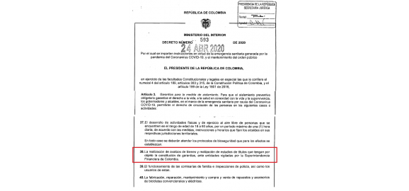 decreto no 593 permite realizar avaluos inmobiliarios en periodo de aislamiento