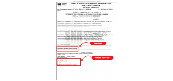 que es el certificado de tradicion y libertad