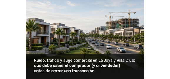 ruido trafico y auge comercial en la joya y villa club que debe saber el comprador y el vendedor antes de cerrar una transaccion